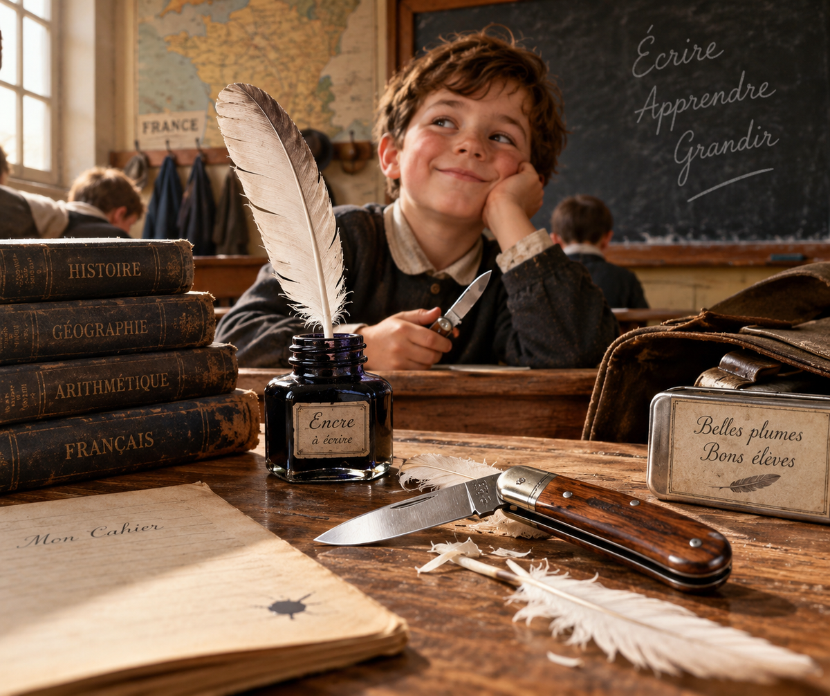 Le canif à l'école autrefois : l'incroyable histoire du couteau d'écolier