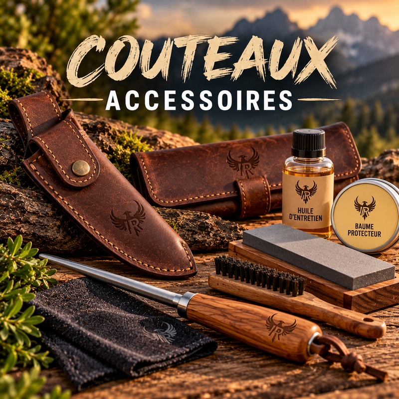 image illustrant la collection accessoires du site internet ca coupe. on y voit notamment des étuis et des produits d'entretien